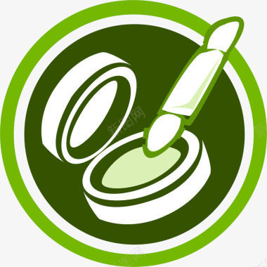 logo说明绿色网页眼影化妆品icon图标图标