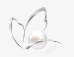 手榴弹形状蝴蝶珍珠高清图片