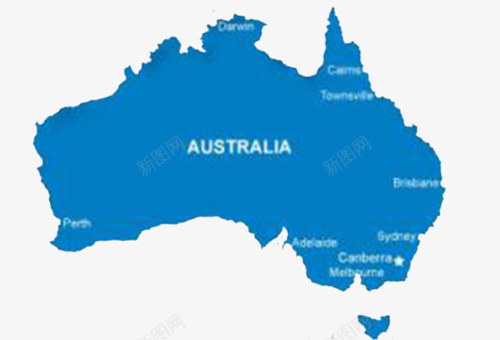 澳洲英文标记澳洲地图图标图标