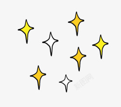 菱形星星涂鸦素材