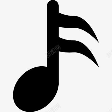 音乐大学标志音符符号在黑色的图标图标
