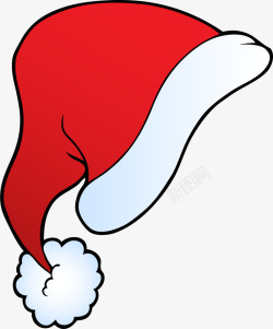 白色毛球圣诞节红色圣诞帽高清图片
