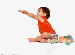 小孩婴儿玩玩具素材