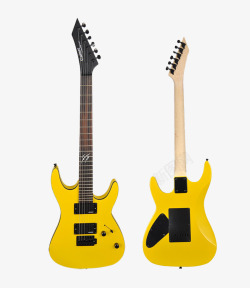 黄色电吉他长柄素材