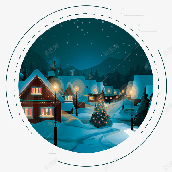 下雪冬夜png免抠素材_88icon https://88icon.com 万家灯火 宁静 安静 屋顶 平静 灯光 白雪皑皑