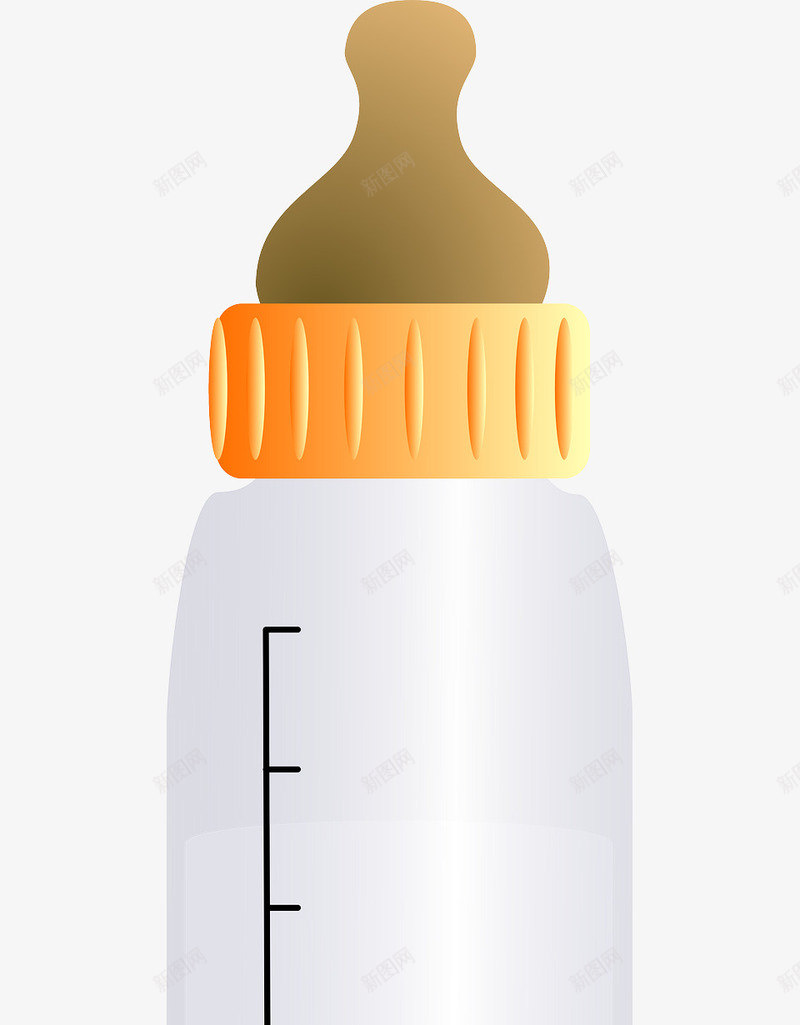 带刻度的奶瓶png免抠素材_88icon https://88icon.com 乳头 婴儿 新生