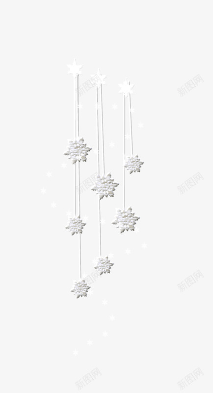 雪花风铃png免抠素材_88icon https://88icon.com 漂亮 银白色 雪花 风铃