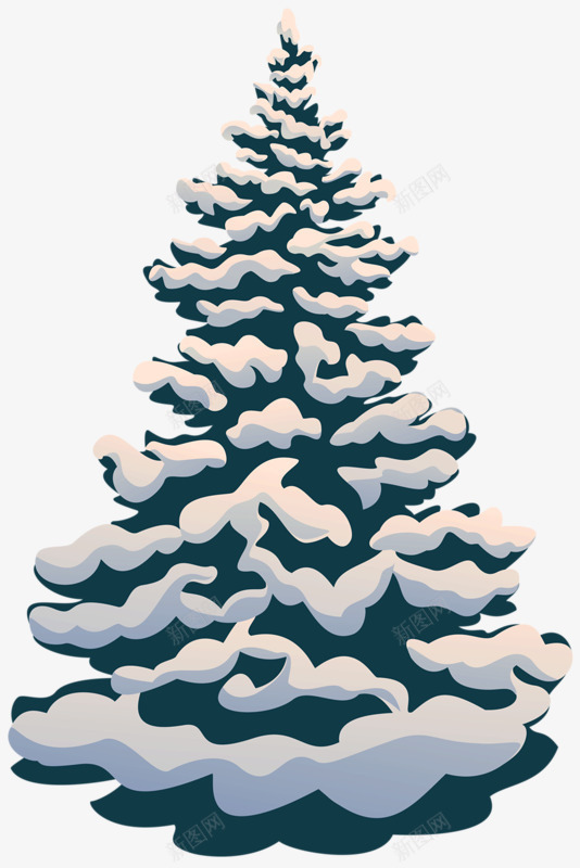 积雪的松树png免抠素材_88icon https://88icon.com 冬景 圣诞树 树 白色 绿色 雪花