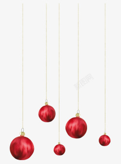 彩球圣诞彩球悬挂的彩球素材