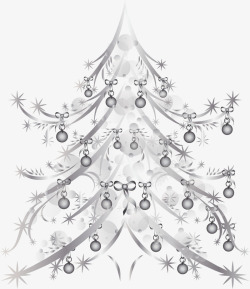圣诞节灰色圣诞树素材