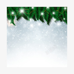 下雪圣诞白色背景素材