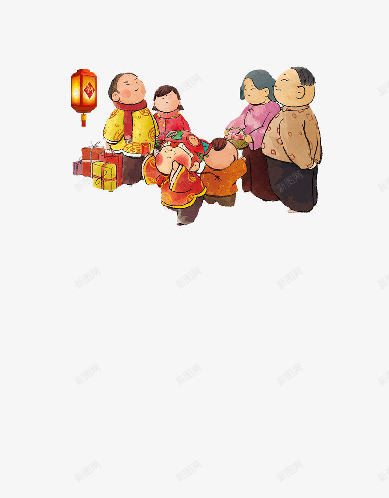 中国风家人守岁团年png免抠素材_88icon https://88icon.com 元宵节 家人拜年 家人送礼 怀旧 新年快乐 灯笼