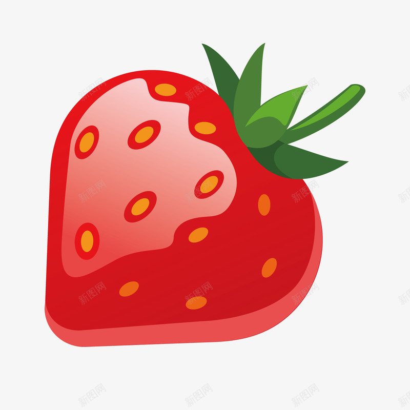 彩色圆弧草莓食物元素png免抠素材_88icon https://88icon.com 创意 圆弧 彩色 水果 纹理 草莓 质感 食物