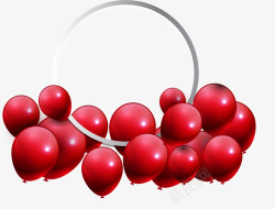纯色气球儿童节红色纯色气球高清图片