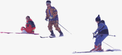 一群小孩子摄影一群小孩子在滑雪高清图片