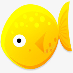 卡通黄色小鱼表情素材