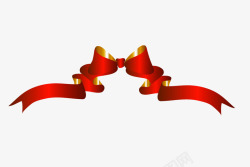蝴蝶结装饰物红色圣诞蝴蝶结高清图片