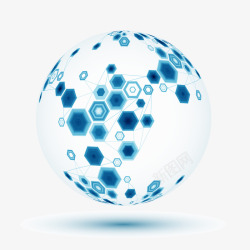 蓝色商务科技圆球素材