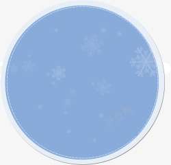 浅蓝色背景雪花装饰板素材