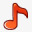 MUSIC红色的音符符号小图标图标