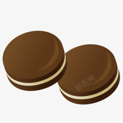 甜品巧克力饼干矢量图素材