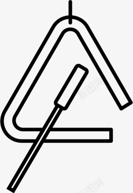 三角几何手绘可爱三角铁icon图标图标