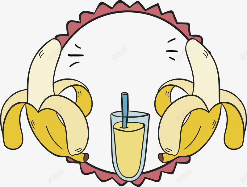 手绘剥皮的香蕉矢量图eps免抠素材_88icon https://88icon.com 剥皮的香蕉 手绘香蕉 新鲜果汁 矢量png 香蕉 香蕉汁 矢量图