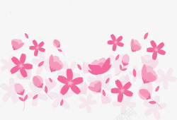 粉红浪漫樱花花瓣矢量图素材