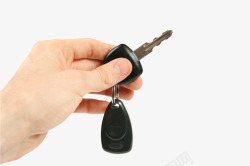 黑色钥匙手拿黑色车钥匙高清图片