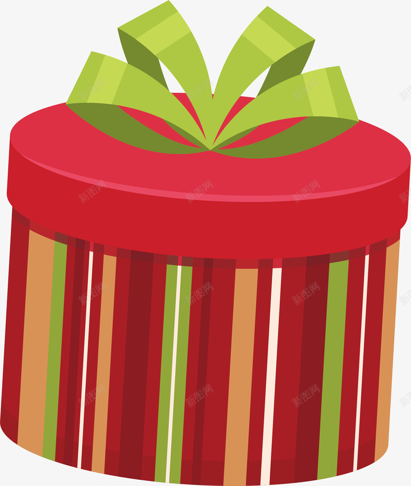 竖条纹礼物盒png免抠素材_88icon https://88icon.com 圣诞礼盒 圣诞节 矢量png 竖条纹 红色礼盒