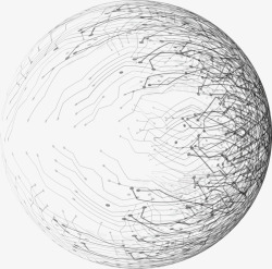 高科技几何线条球体素材