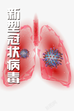 新型冠状病毒肺部病毒元素防控抗疫素材