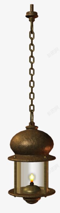 宫廷奢华欧式链条金属蜡烛灯笼素材