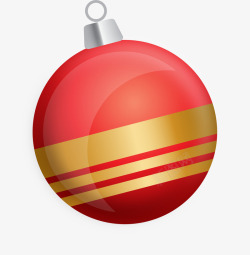 红色圣诞节彩球素材