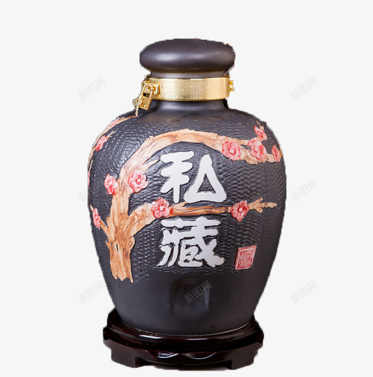 实物中国风传统酒瓶白酒png免抠素材_88icon https://88icon.com 中国风 产品实物 传统 白酒 腊梅装饰酒瓶 酒瓶