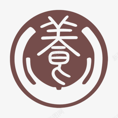 中国风涂鸦中医养生logo图标图标