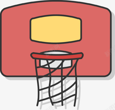卡通篮球框图标图标
