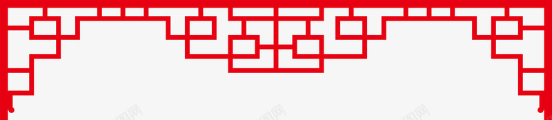 边框png免抠素材_88icon https://88icon.com 中国风 中式边框 红色 边角装饰 门窗纹样