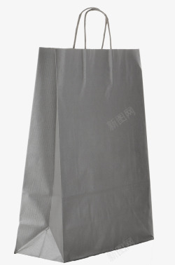 灰色手提手绘购物袋素材