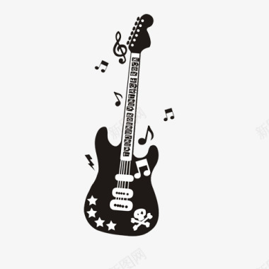 乐器插画吉他图标图标