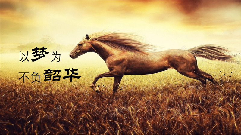 以梦为马不负韶华png免抠素材_88icon https://88icon.com 光阴 时间 梦想 马