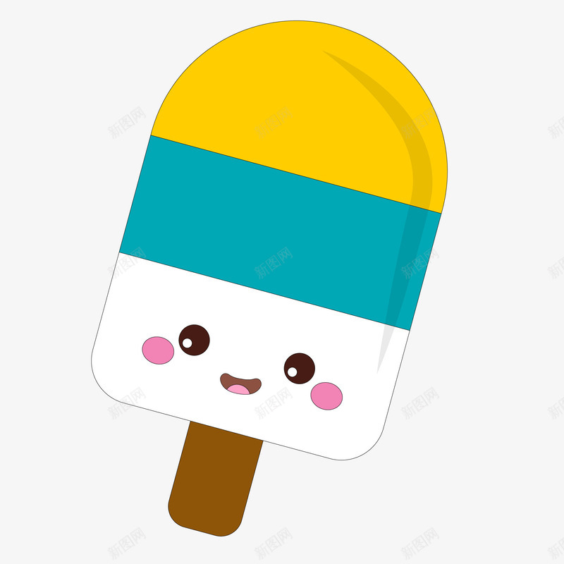 可爱夏季雪糕卡片png免抠素材_88icon https://88icon.com 冰棒 冰淇淋 卡通 扁平化 雪糕 食物