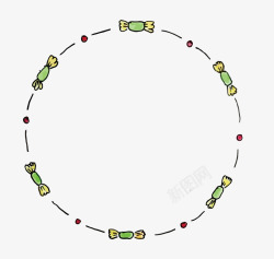 糖果边框矢量图素材