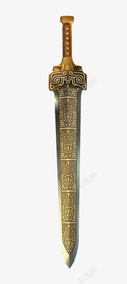 武士剑游戏升级装饰图案黄金古代剑高清图片