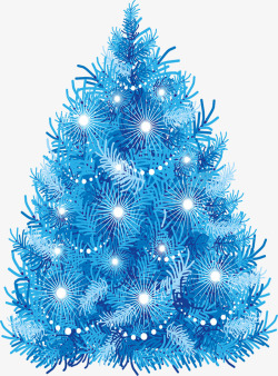 蓝色创意合成圣诞节元素素材