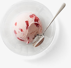 夏日甜品冰淇淋草莓味素材