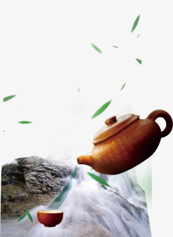 紫砂壶茶叶泡茶素材