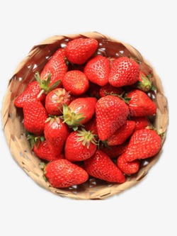 一篮子的草莓素材