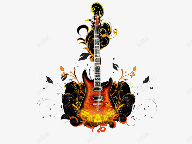 乐器元素png免抠素材_88icon https://88icon.com 乐器 吉他 摇滚 电音 音乐