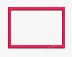粉色长方形边框素材
